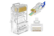Mufa UTP CAT5E RJ45 Pass Trough ( set 100 buc )