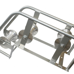 Rola de colt ghidaj cablu de 120mm cu 3 roti din aluminiu