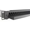 Patchpanel 24 porturi negru neechipat