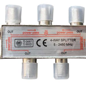 Spliter CATV 5-2450MHz power pass Telix 4 iesiri