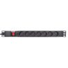 Priza rack PDU 7 porturi 19 inch, 1U cu intrerupator 2m