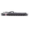Priza rack PDU 7 porturi 19 inch, 1U cu intrerupator 2m