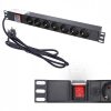 Priza rack PDU 7 porturi 19 inch, 1U cu intrerupator 2m