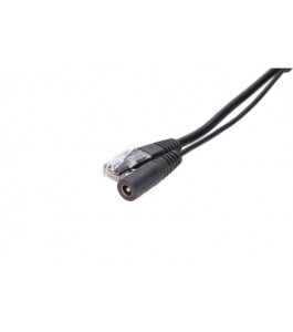 Adaptor POE negru 1x RJ45, 1x Jack, 100Mb / s