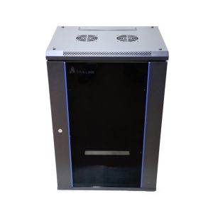 Cabinet rack 15u 600x450 montabil pe perete Negru