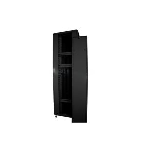 Cabinet Rack 42U Telcoline, 600x800 Negru 19", Usa De Sticla, Montaj Pe Podea