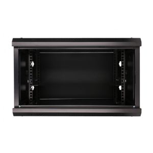 Cabinet Rack 6u Extralink, 600x600, Negru, Montabil Pe Perete Cu Usa De Sticla