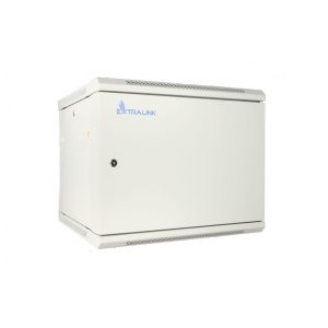 Cabinet rack 9U 600x600 gri, montaj pe perete, usa metal