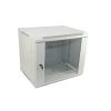 Cabinet Rack 9U Telcoline, 600x600 Gri 19", Usa De Sticla, Montaj Pe Perete