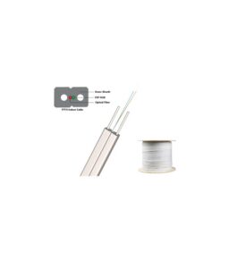 Cablu fibra optica de interior cu 2 fire, alba cu conectori SC/APC