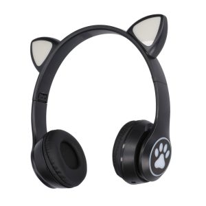 Casti Wireless Extralink Kids Cat-Ear Bluetooth 5.0 RGB culoare negru