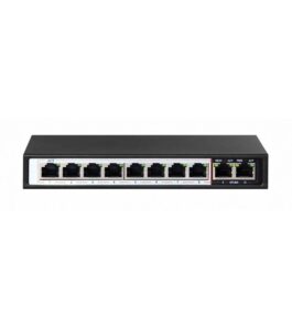 Extralink CERES | PoE Swtich | 8x 100Mb/s PoE/PoE+, 2x RJ45 Uplink 100Mb/s, 96W