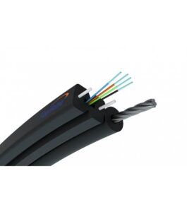 Cablu fibra optica FTTH de exterior cu sufa de otel, 4 fire Cu Conectori SC/APC