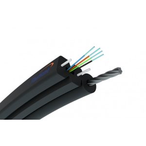 Cablu fibra optica FTTH de exterior cu sufa de otel, 4 fire Cu Conectori SC/APC