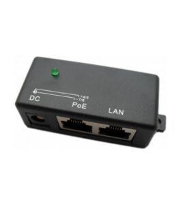 Injector POE negru 1x RJ45, 1x Jack, 100Mb