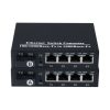 Kit media convertoare fibra optica wdm Gigabit SC 20 km cu 4 porturi RJ45