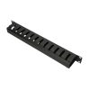 Organizator cabluri 1U cu capac rotunjit din metal