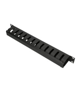 Organizator cabluri 1U cu capac rotunjit din metal