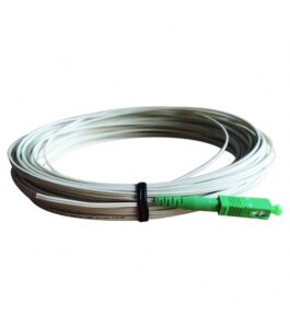 Pigtail FTTH de interior alb cu conector SC/APC 30M