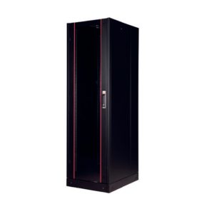Rack Hyperline 42U 600x600, usa fata din sticla, panouri laterale detasabile, panou spate metalic, kit suporti podea, dezasambla