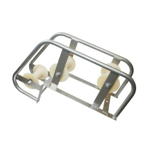 Rola de colt ghidaj cablu de 120mm cu 3 roti din Poliamida