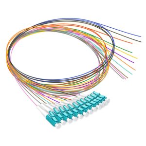 Set 12 pigtail-uri colorate LC/UPC MM OM3 1.5M