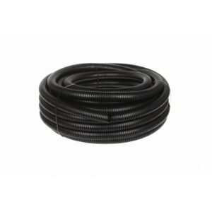 Teava Ondulata PVC 25mm Negru 50M Cu Fir De Tragere (Copex)